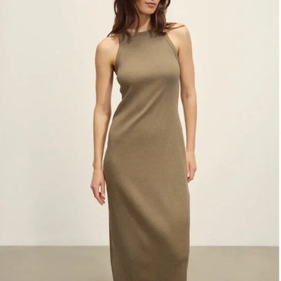 Buck Mason Surplus Rib Tank Dress Scoop Neck Sleeveless | Sage Green | Sz M - Picture 1 of 7